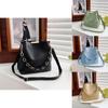 Chic Khaki Green Blue Black Yellow Brown Pu Material Women's Bucket Bag For Spring