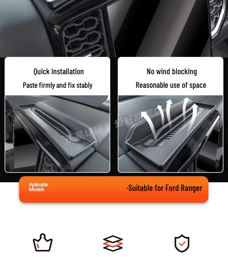 23-24 Ranger Dashboard Center Console Storage Box & Phone Holder