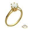 Solitaire Gold Plated Ø 6 Mm