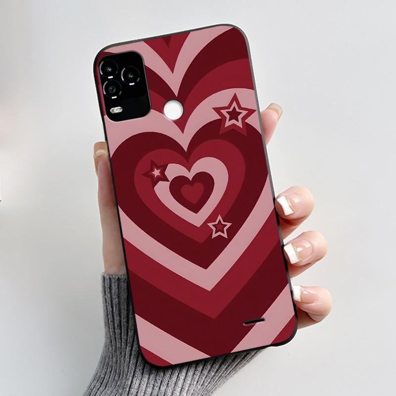 Black Phone Case For BLU G71 Plus (G71+ G71P) Shockproof For BLU G71 Plus (G71+ G71P) Little Rabbit In The Flowers Pattern Cover