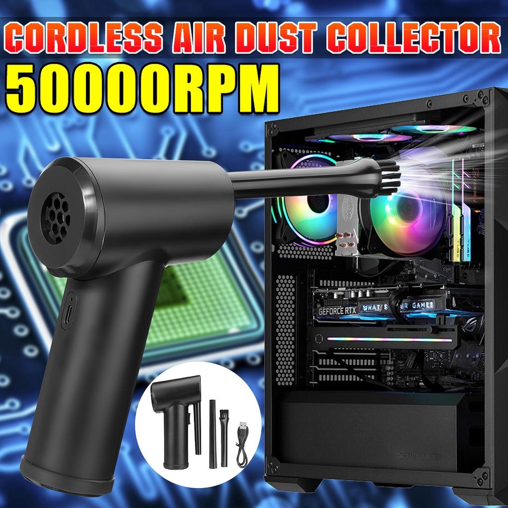 50000RPM Rechargeable Cordless Computer Cleaner Electric High Pressure Air Duster Blower Keyboard Laptop Camera PC Cleaning Tool DC 5V