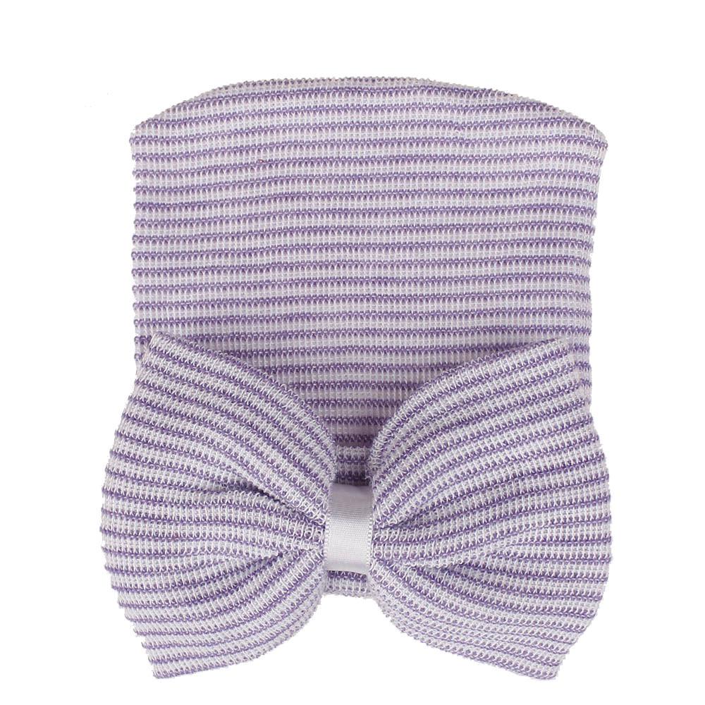 Шапка с большим бантом для новорожденного ребенка, симпатичная вязаная шапка-пуловер для детей на весну и осень