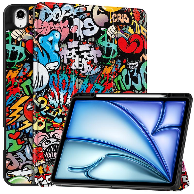 Чехол Funda For iPad Air 2024 M2 из окрашенной искусственной кожи, защитный чехол для iPad Air 13 дюймов, 11 дюймов 2024 с держателем для ручки