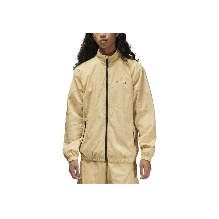 Jordan Solid Color Small Logo Print Casual Jacket Men Outerwear Khaki DQ8074-252
