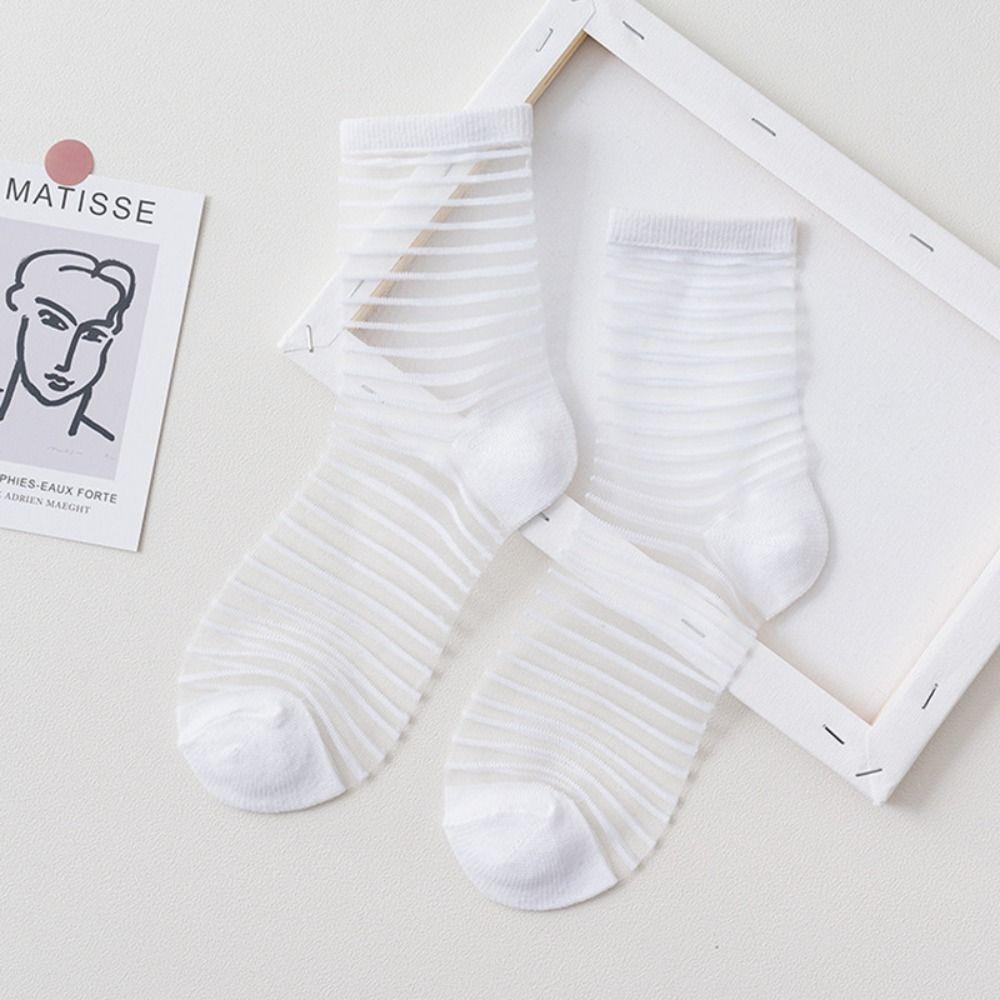 Прозрачные носки Lastic Короткие носки из кристального шелка Новые носки по щиколотку