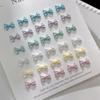 50Pcs Pearlescent 3D Nail Art Bow Charm For Nails Decoration Design Kawaii Manicure Accessories Bow-Knot Diy Craft Supplies