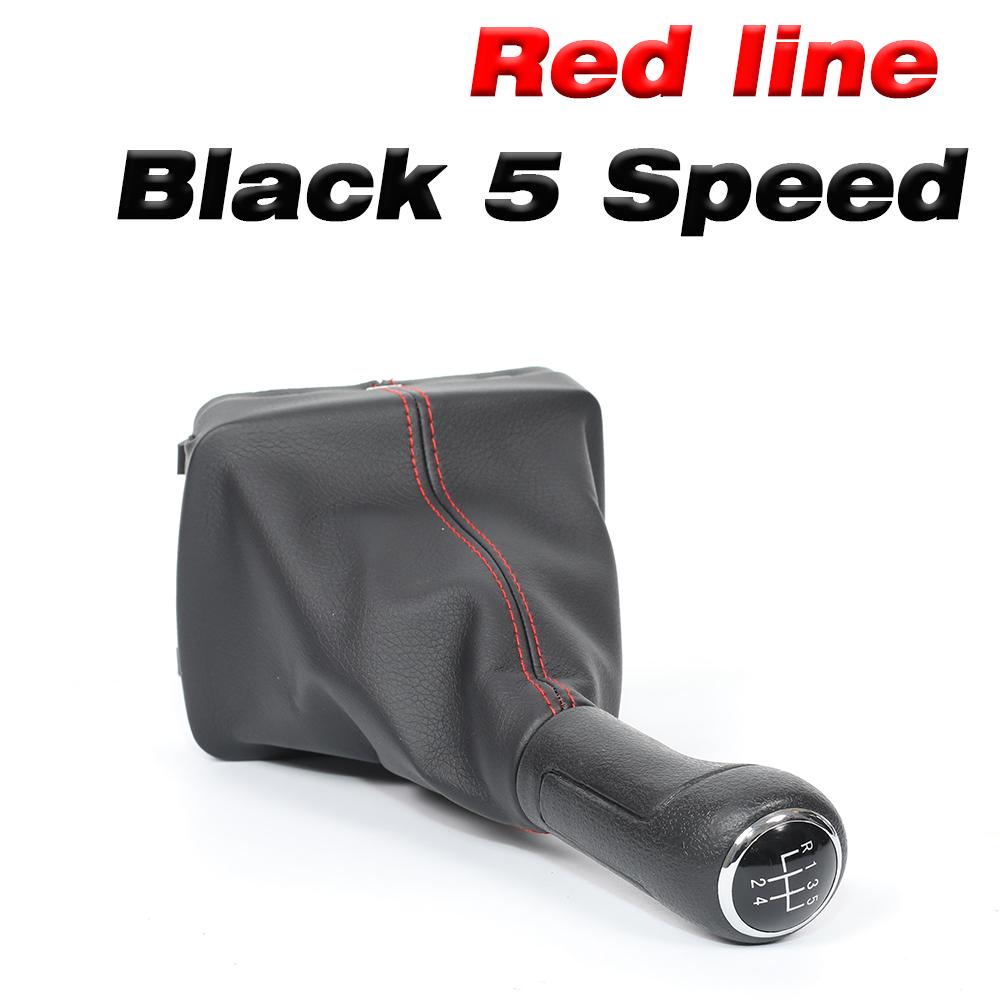 5 Speed Gear Shift Knob For Volkswagen VW Polo 9N 9N2 (2002-2009) Car Styling Manual Lever Gaiter Leather Boot Cover Replacement