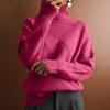 Autumn-Winter Casual High Neck Loose Knit Sweater Pullover