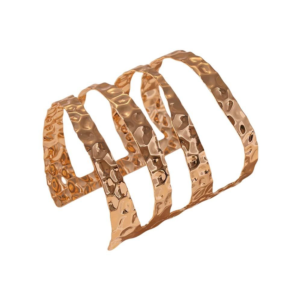 Geometry Wave Line Metal Arm Cuff Zinc Zinc Alloy Wide Open Arm Cuff Simple Bohemian Bracelet Jewelry Gift