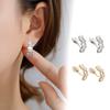 Gold Color Zircon Ear Cuff Clip Earrings Ear Bone Clip Zircon Ear Clip Korean Earrings