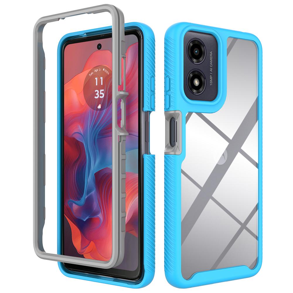 Чехол для Motorola Moto E14 4G/G24 4G/G04 4G/G04s 4G, противоударный, 2-в-1, из ПК+ТПУ, чехол для телефона