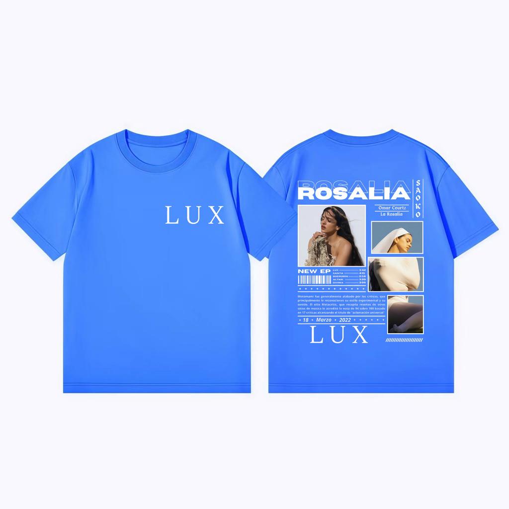 Singer Rosalia Lux Album Graphic T Shirts Unisex Women Fashion Aesthetic Short Sleeve Tshirt Summer Casual Loose Cotton Tshirts