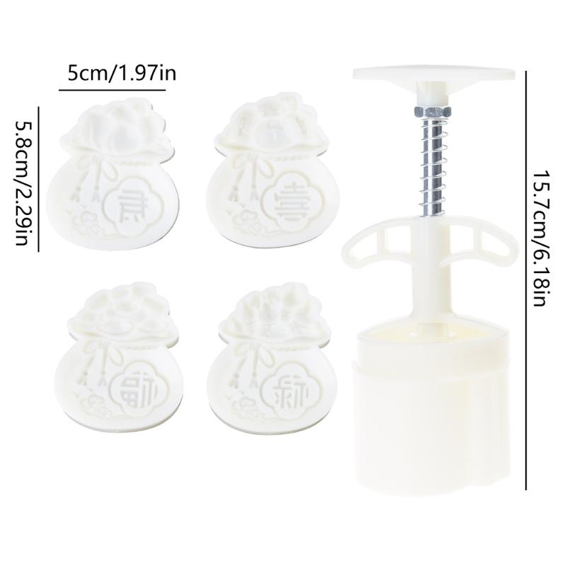 Эффективные 2/4 шт. Форма для выпечки лунных пряников 50 г 75 г Двойной размер Пластиковая кухонная утварь для выпечки, десертов и выпечки