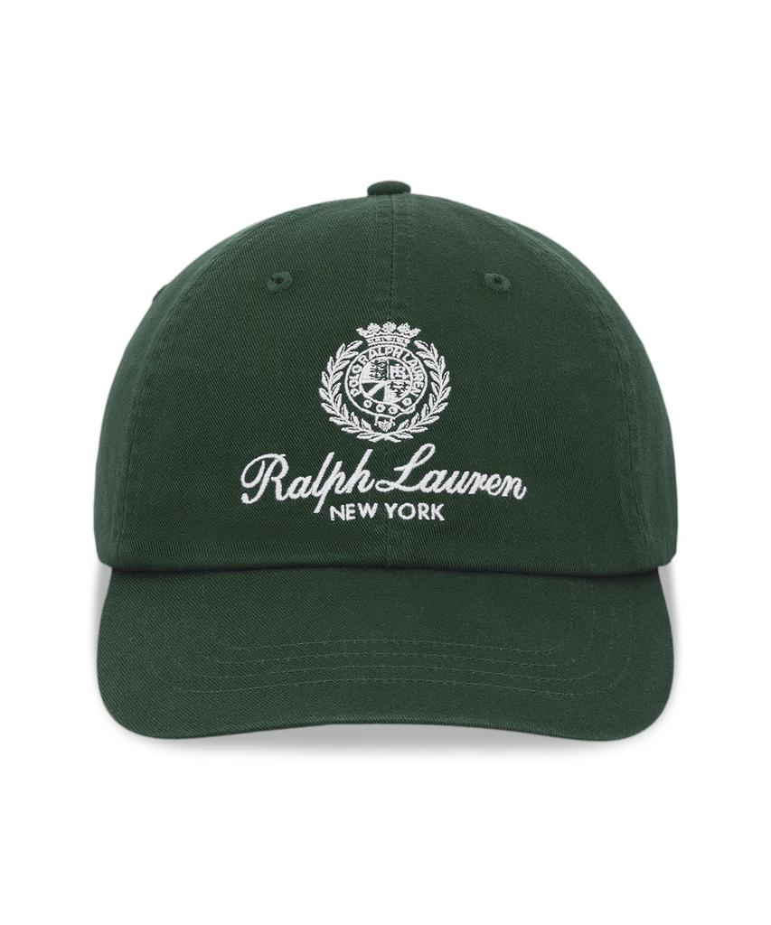 Кепка-бейсболка из твила с вышивкой герба POLO RALPH LAUREN - Зеленая