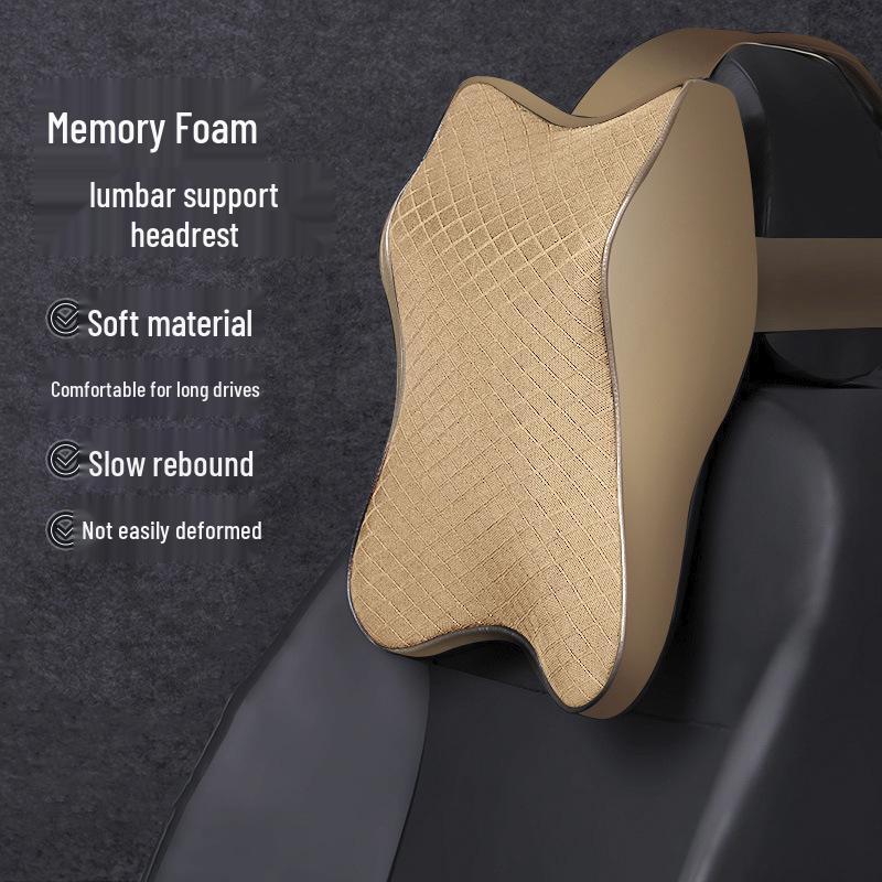 Universal Memory Foam Car Neck and Waist Support Pillow