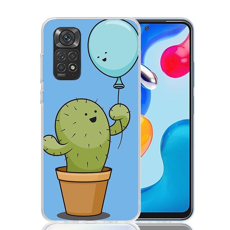 Cactus Vintage Flower Case Phone Cover for Xiaomi Redmi Note 14 13 12S 12 11S 11 11T 11E 10S 10 Pro Plus 5G Trend Fundas Note 13