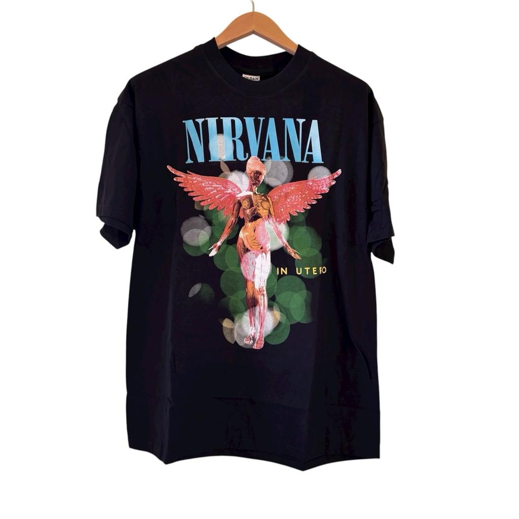 Nirvana In Utero Tracklist Vintage Reprint Single Stitch T-shirt Modern XL Unisex T-Shirt