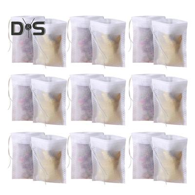 100 шт., портативные пакеты для диффузора чая, без BPA, практичные чайные травяные приправы, пустые фильтр-пакеты