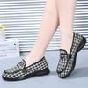 Модная женская парусиновая обувь слипоны, осенняя новинка, модная обувь с круглым носком, мягкой подошвой, нескользящие балетки, легкая, удобная, винтажная, повседневная обувь