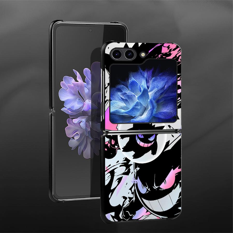 Крутой чехол-футляр Gengar Pokemon для задней панели телефона для Samsung Galaxy Flip3 Flip7 FE Z Flip 7 6 5 4 3 Flip5 Flip6 Flip4