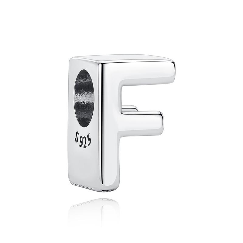 Original 925 Silver Charms Beads 12 Zodiac A-Z Letters Virgo Aries Fit Pan Bracelets Necklaces Jewelry For Women