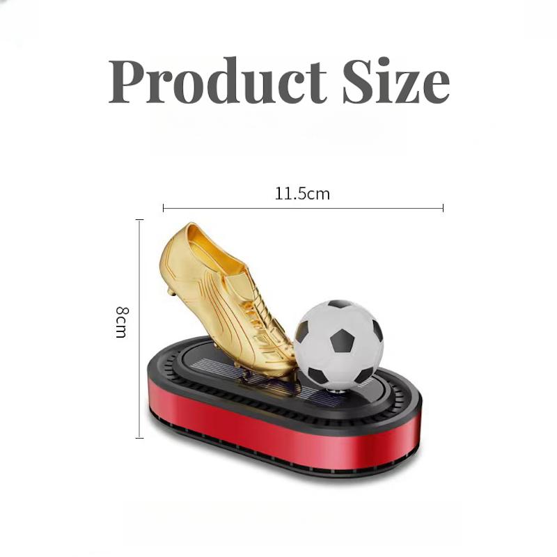 Вращающийся футбольный мяч в форме солнечной батареи для автомобиля, ароматерапия, долговечный освежитель воздуха для автомобиля