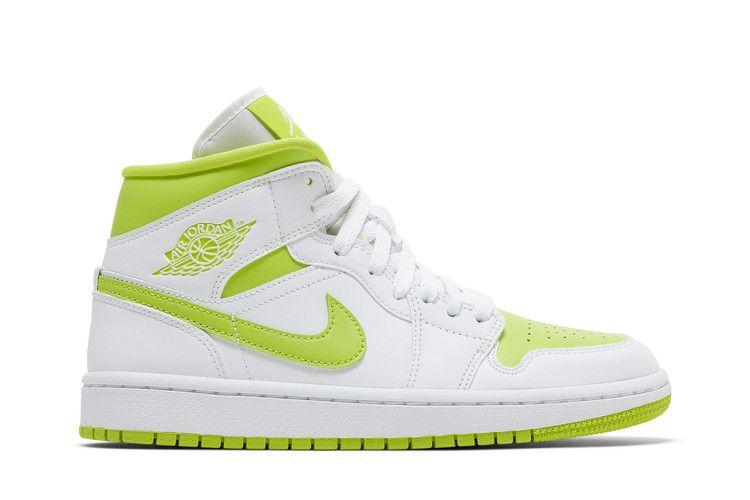 Women's Sneakers Nike Jordan 1 Mid White Lime (Women's) White/Lime