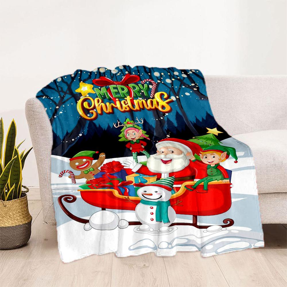 Christmas 168 Blanket Comfortable Suitable for Livingroom Sofa Seaside Four Seasons Multipurpose Stylish Decor Gifts For Family Or Friends