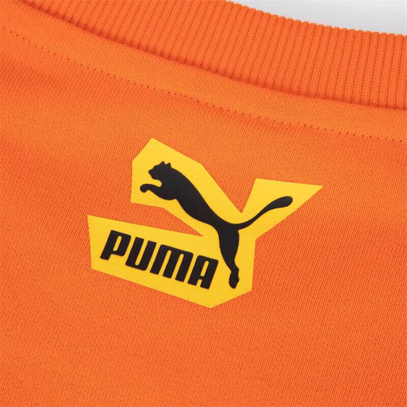 Puma Спортивная повседневная толстовка с круглым вырезом Letter, мужская толстовка оранжевого цвета 539968-23