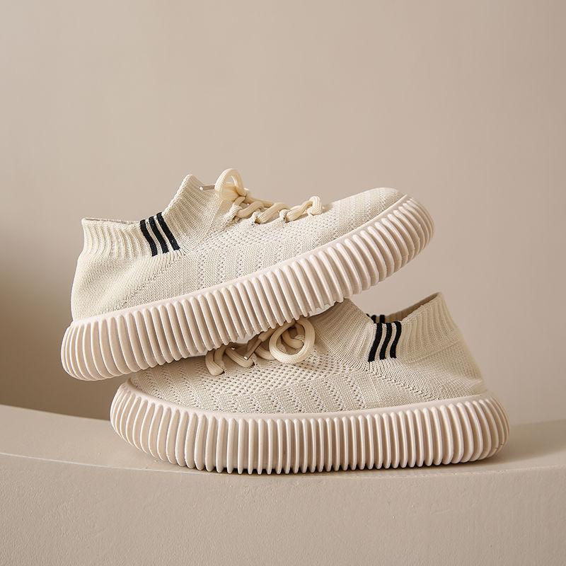 Женская обувь для бега, спортивная обувь для мужчин, спортивные сетчатые дышащие кроссовки на высокой платформе, черные вулканизированные легкие, новые в размере 39