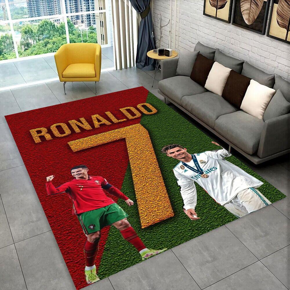 Ковер CR7 Goat Ronaldo Футбольная Звезда для Игровой Комнаты, Спальни, Гостиной, Дивана, Домашнего Декора, Детский Ковер Нескользящий Коврик для Пола Подарок