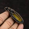 Подвеска из драгоценного камня тигровый глаз, подвеска из медной проволоки, ювелирное изделие из медной проволоки, дизайнерская подвеска ручной работы, подарок для матери, ювелирное изделие из тигрового глаза