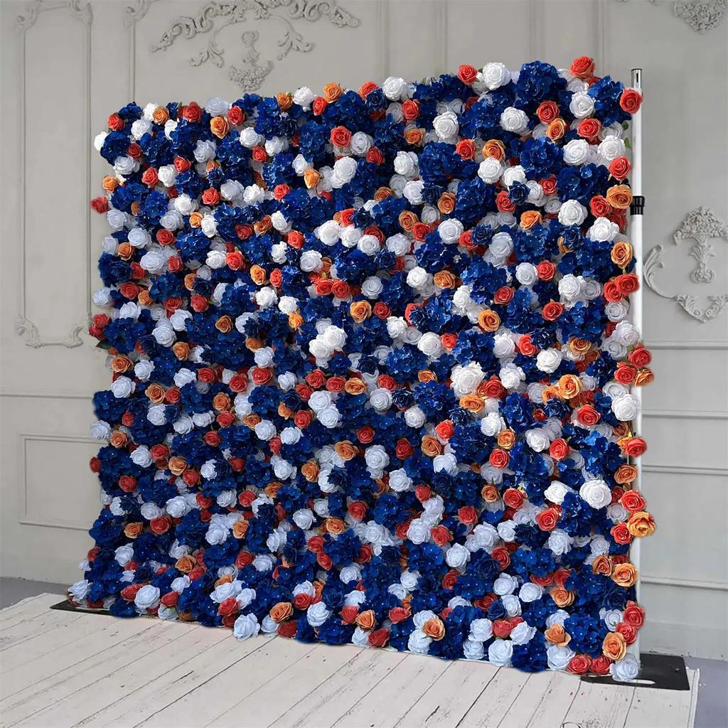 Uflower 5D Бело-розовые цветы Настенный баннер для улицы Свадебный фон Ткань Декоративные цветы Серия реквизита для приглашений на мероприятия