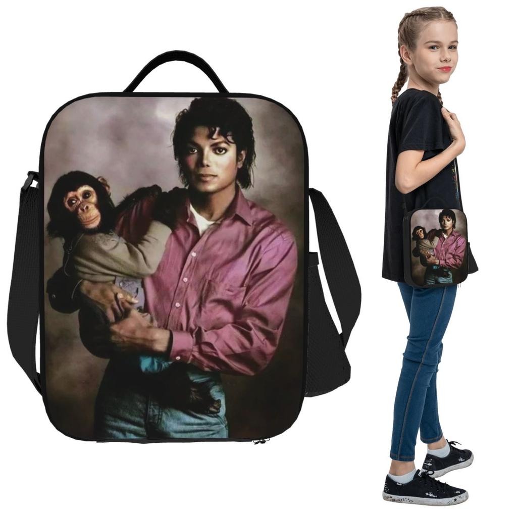 Изолированная сумка-ланчбокс Michael Jackson для детей, школьная, термосумка, контейнер для еды, сумка-тоут, герметичные ланч-боксы, контейнер