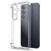 NORTHJO For Samsung Galaxy S25 Clear Case Shockproof TPU Cover with Tempered Glass Support Fingerprint Unlock