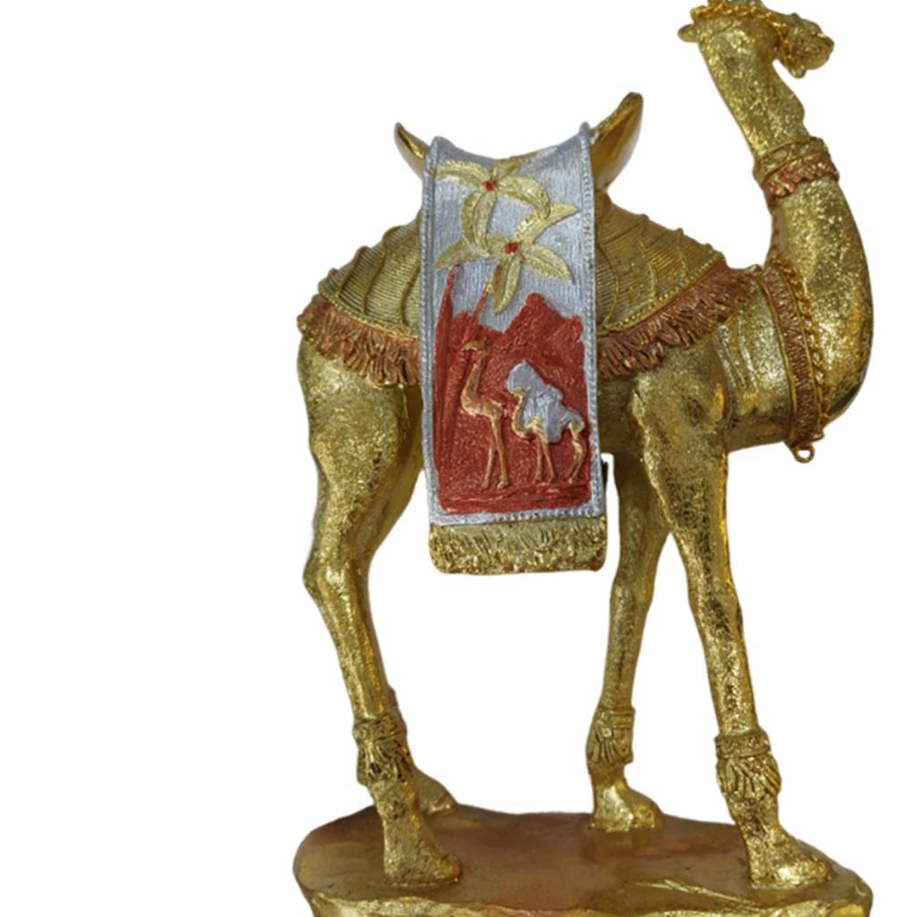 Camel Figurine Animal Statue Camel Sculpture Tabletop Ornament for Living Room Centerpiece Bedroom Bookshelf Home Decoration
