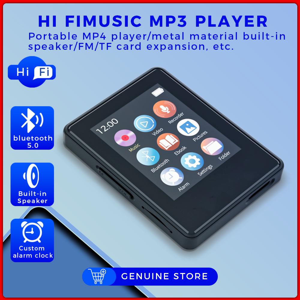 Портативный MP3-плеер 1,77 дюйма Bluetooth 5.0 Музыкальный стереодинамик Мини MP4 Воспроизведение видео Со светодиодным экраном Запись Для Walkman