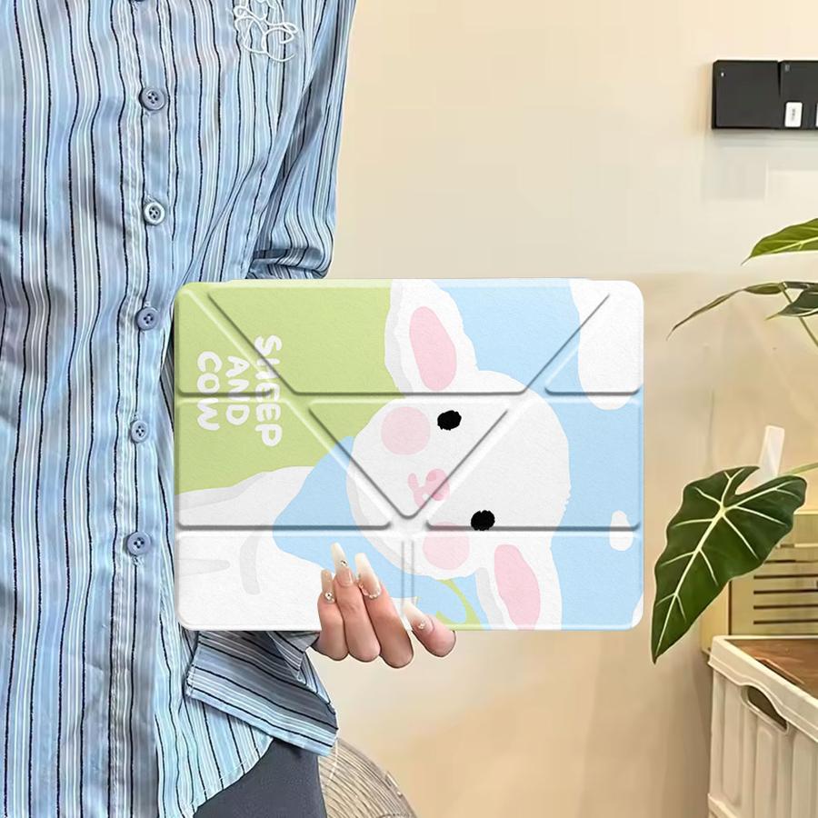 Белый чехол-держатель для планшета с изображением ягненка для iPad Mini 6 7 Pro 2025 Pro 11-го 10-го 9-го 8-го 7-го 12.9 дюйма Air 4 5 M3 M2 1 2 M4