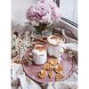 Flower Diy Pink Painting Diamond Full Round Diamond Embroidery Coffee Cup Cross Stitch Mosaic Wall Decor