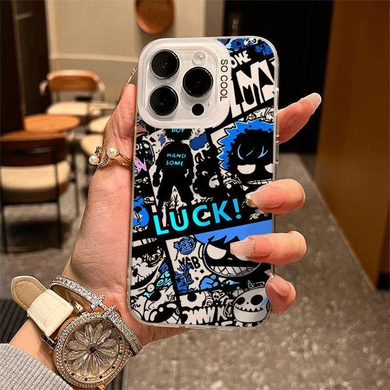 Graffiti Style Case for Apple iPhone 13-17 Pro Max: Energetic European & American Design
