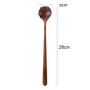Korean Style Wooden Long Handle Tableware Round Cooking Supplies Kitchen Utensil Spoons Soup Spoon