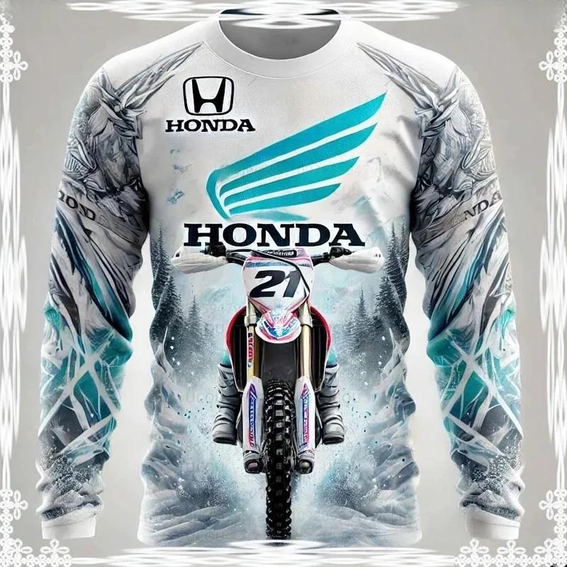 ABO2 Honda 2026 Summer New Off-Road Motorcycle Riding T-Shirt Breathable Sportswear Men and Women Riding Clothes