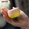 2pc/lot Gradient Color Round Mouthed High Foot Teacup Zen Tea Bowl Cute Cup Tea-tasting Meditation Cup Jianzhan Master Cups 85ml
