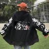 Harajuku Аниме Demon Slayer Kamado Nezuko Винтажный графический принт для мужчин и женщин Толстовки с капюшоном на молнии Повседневная свободная толстовка Куртка на молнии