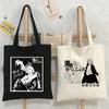 Tokyo Avenger Canvas Tote Bag 90s Japanese Black Vintage Women's Shoulder Bag Y2K Cute Harajuku Punk Large Capacity Shopper Bag
