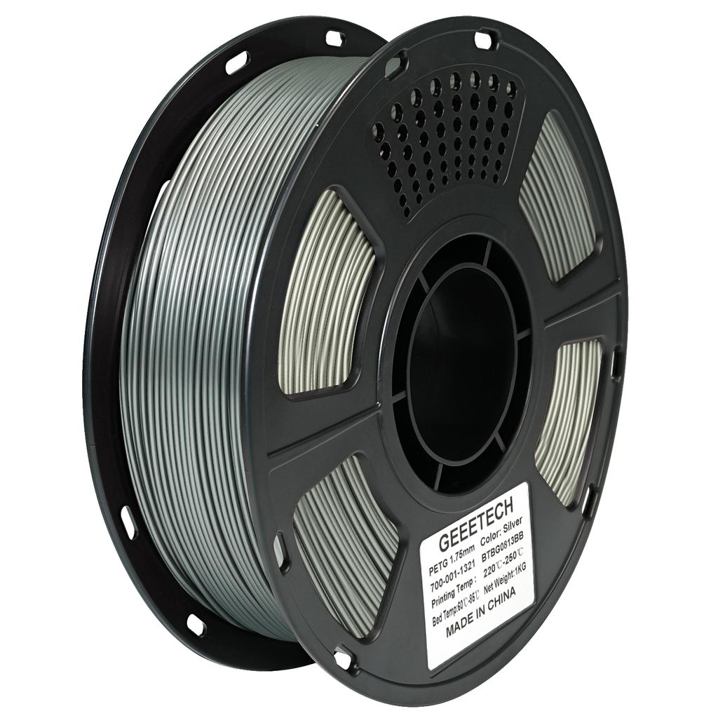 GEEETECH 1kg 1.75mm 1KG(2.2LBS) Pure PETG, 3D Printer Filament, Vacuum Packaging, Tangle-Free, 3D Printing Materials