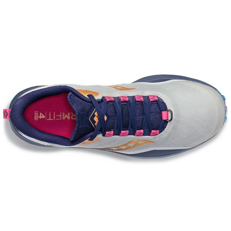SAUCONY Peregrine 12 Амортизация, Износостойкие Кроссовки с низким верхом для бега по пересеченной местности Мужские Серо-синие Амортизация Saucony S20737-40