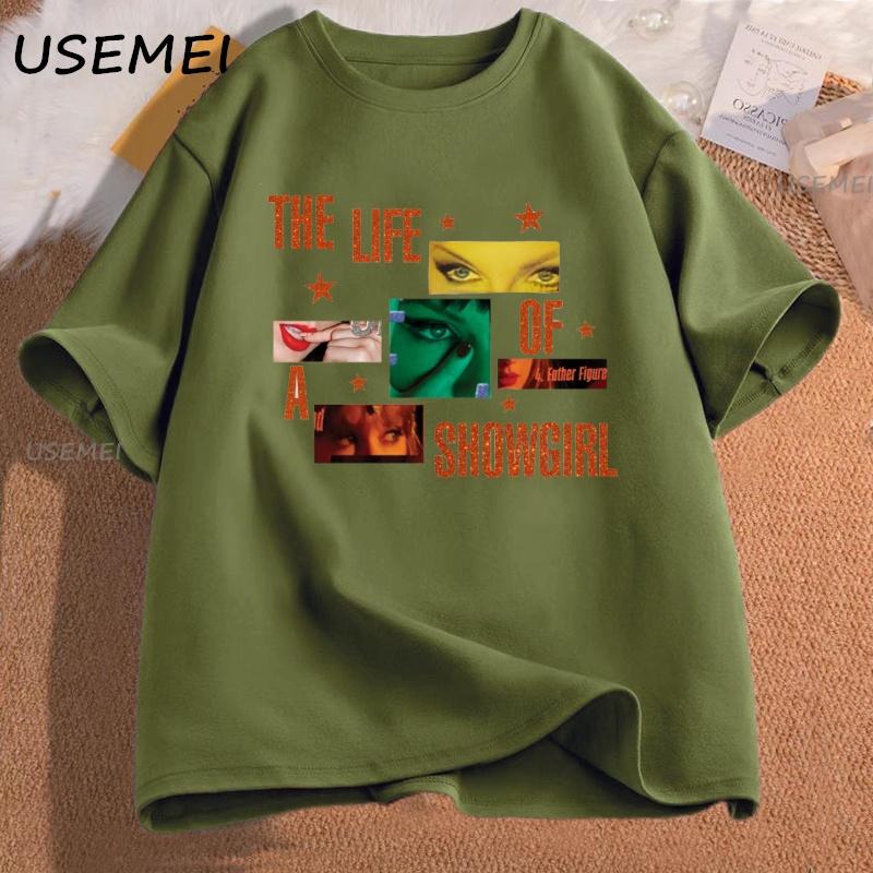 The Life of A Showgirl T Shirt Funny Cotton Short Sleeve Round Neck Tshirt Casual Female Clothing Harajuku Streetwear Tshirt
