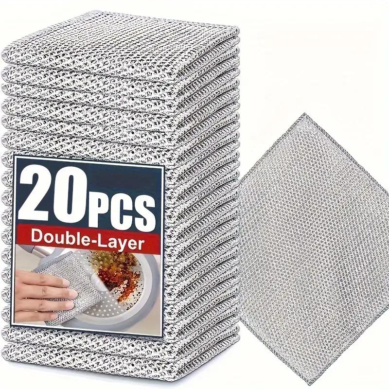 Не царапающая проволочная тряпка для мытья посуды, универсальная проволочная тряпка для мытья посуды для влажной и сухой уборки, многоразовая салфетка для чистки проволоки Проволочные полотенца для посуды Раковины, кастрюли, сковородки