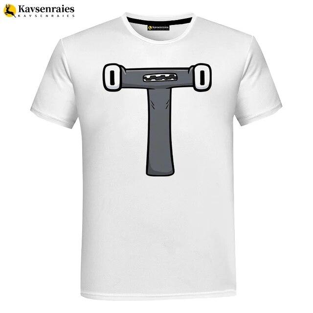 Футболка с 3D изображением алфавита, детская футболка с рисунком аниме для мальчиков и девочек, крутая уличная одежда с короткими рукавами, топы